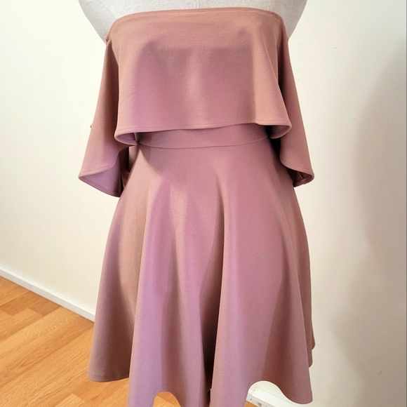 SHEIN Flounce Bardot Skater Dress - Picture 3 of 3